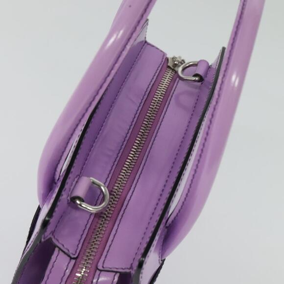 CELINE Hand Bag Enamel Purple Silver - Picture 6 of 12